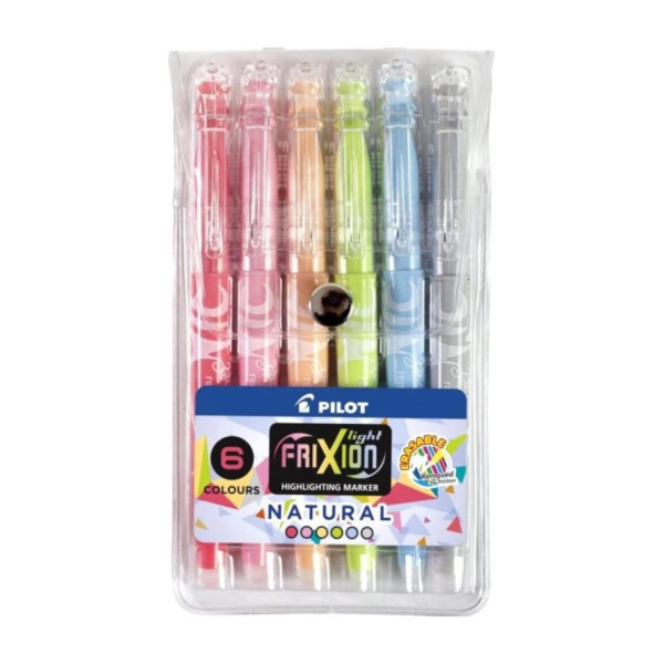 PILOT Frixion Light Highlighter Natural - Wallet of 6