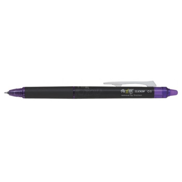 PILOT FriXion Clicker Erasable Roller Ball Pen 0.5mm Violet PILOT FriXion Clicker Erasable Roller Ball Pen 0.5mm Violet