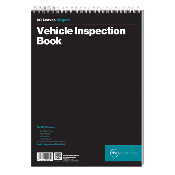 RBE Vehicle Inspection Book A4 RBE Vehicle Inspection Book A4