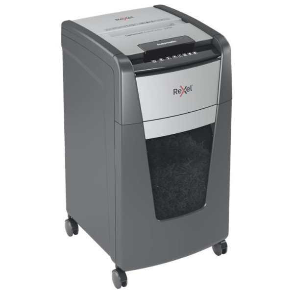 Rexel Optimum AutoFeed+ 225X Shredder Rexel Optimum AutoFeed+ 225X Automatic 225 Sheet Cross Cut Shredder