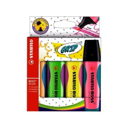 STABILO BOSS Splash Grip highlighters - Wallet 4