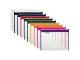 TREELINE PVC Book Bag with Zip Assorted Colours - 10 Pack TREELINE PVC Book Bag with Zip Assorted Colours - 10 Pack