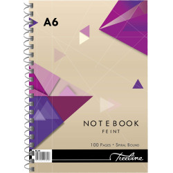 TREELINE Note Book A6 Side Bound Feint and Margin - 100 Page