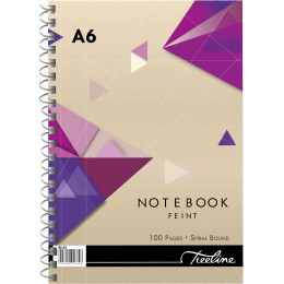 TREELINE Note Book A6 Side Bound Feint and Margin - 100 Page