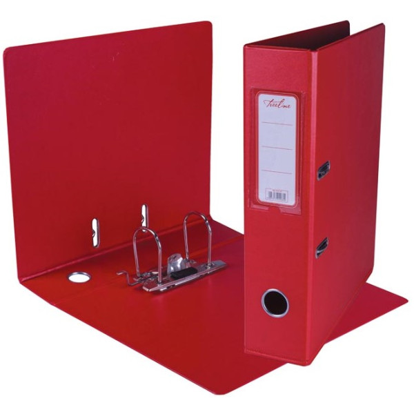 Treeline A4 Lever Arch File PVC 70mm Red