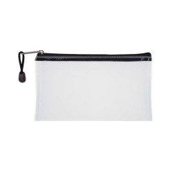 TREELINE Clear PVC School Pencil Bag 22cm - Black