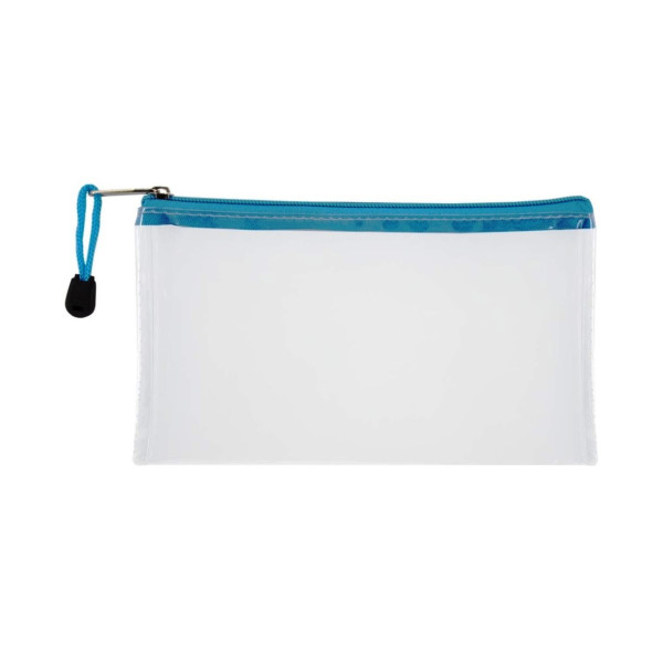 TREELINE Clear PVC School Pencil Bag 22cm - Blue