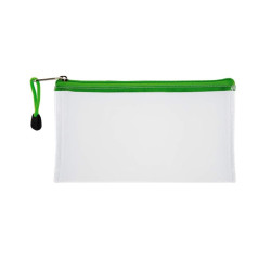 TREELINE Clear PVC School Pencil Bag 22cm - Green