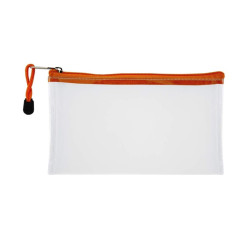 TREELINE Clear PVC School Pencil Bag 22cm - Orange