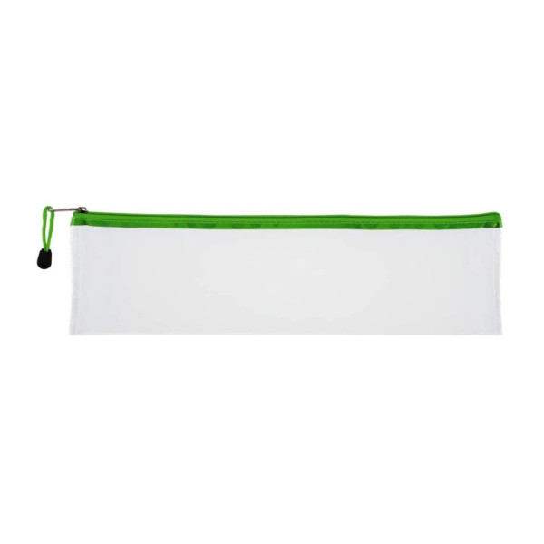 TREELINE Clear PVC School Pencil Bag 33cm - Green
