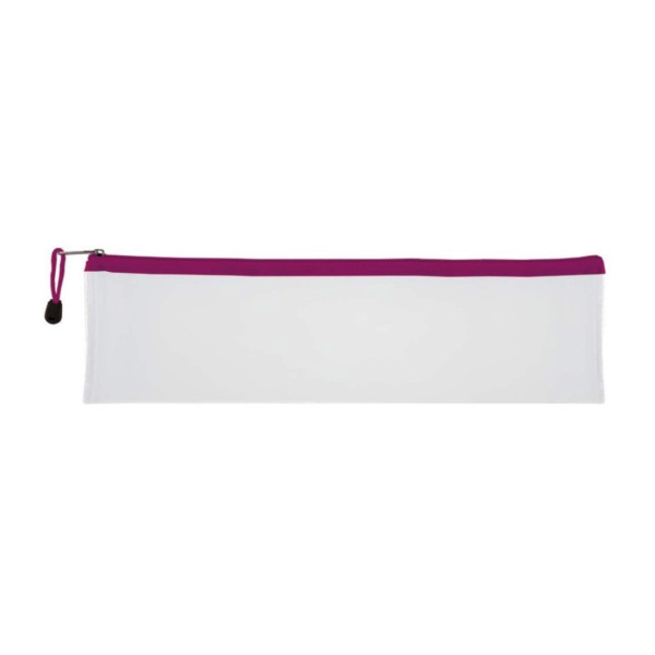 TREELINE Clear PVC School Pencil Bag 33cm - Pink TREELINE Clear PVC School Pencil Bag 33cm - Pink