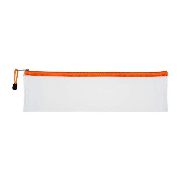 TREELINE Clear PVC School Pencil Bag 33cm - Orange