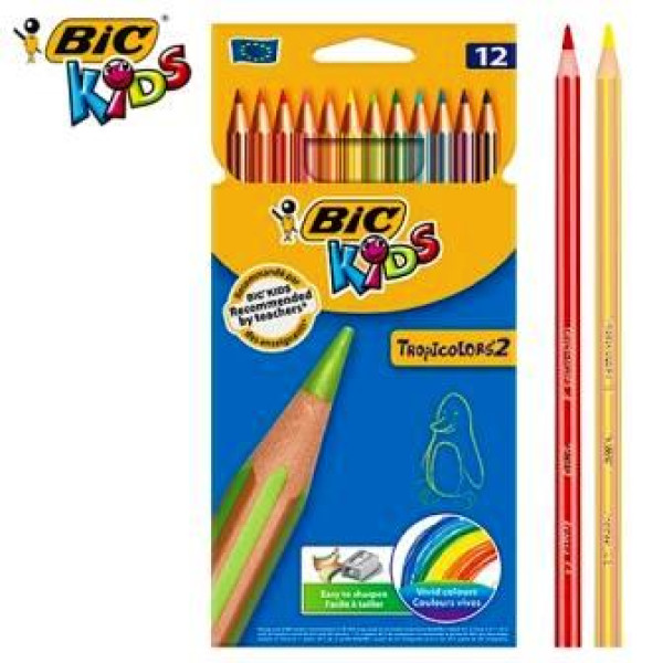 BIC Tropicolors 2 Colouring Pencils - Pack of 12 BIC Tropicolors 2 Colouring Pencils - Pack of 12