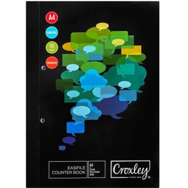 CROXLEY A4 Counter Book JD158 192 Pg Easi-File