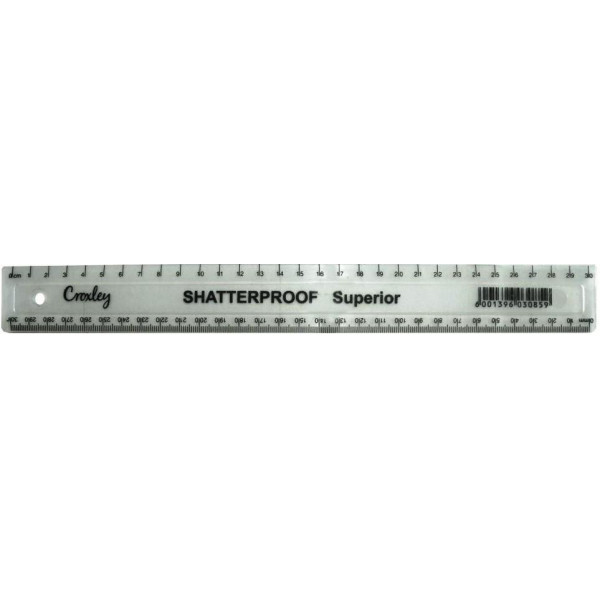 CROXLEY Superior Ruler Clear 30cm