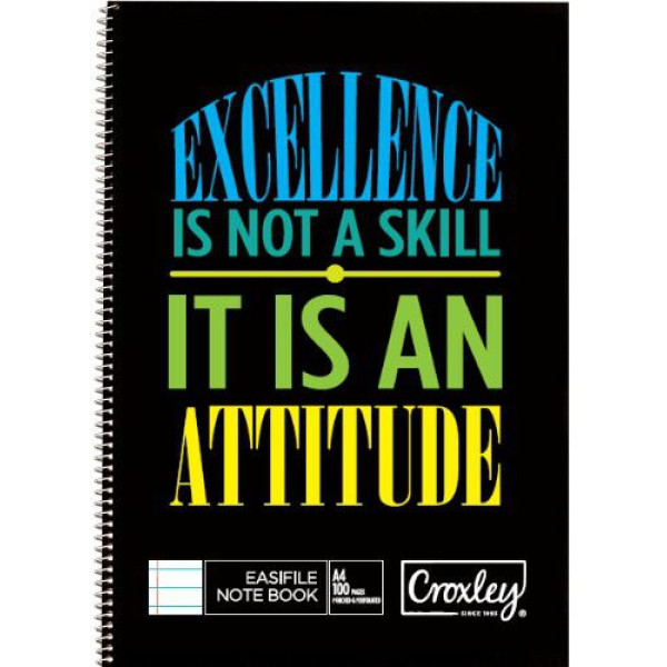 CROXLEY A4 Easi-File Notebook 100 Page CROXLEY A4 Easi-File Notebook 100 Page