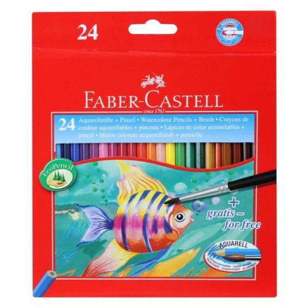 Faber-Castell Full Length Aquarelle Colouring Pencils - 24s