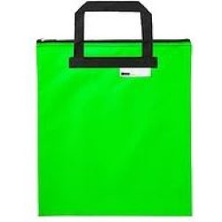 MEECO Large Book Carry Bag Nylon 380mm x 340mm - Neon Green MEECO Large Book Carry Bag Nylon 380mm x 340mm - Neon Green