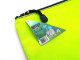 MEECO A4 Nylon Book Bag with Zip - Neon Yellow