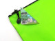 MEECO A4 Nylon Book Bag with Zip - Neon Green MEECO A4 Nylon Book Bag with Zip - Neon Green