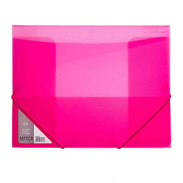 MEECO Elastic Carry Folder A4 Neon Pink