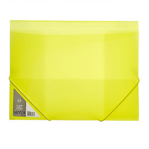 MEECO Elastic Carry Folder A4 Neon Yellow