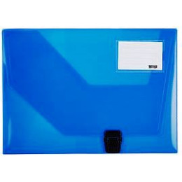 MEECO File Box Medium Translucent Blue