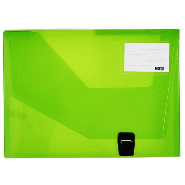 MEECO File Box Large Translucent Green