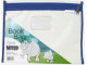 MEECO A4 Book Bag Clear PVC with Zip Blue MEECO A4 Book Bag Clear PVC with Zip Blue