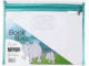 MEECO A4 Book Bag Clear PVC with Zip Turquoise MEECO A4 Book Bag Clear PVC with Zip Turquoise