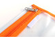 MEECO A4 Book Bag Clear PVC with Zip Orange MEECO A4 Book Bag Clear PVC with Zip Orange