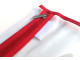 MEECO A4 Book Bag Clear PVC with Zip Red