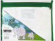 MEECO A4 Book Bag Clear PVC with Zip Green MEECO A4 Book Bag Clear PVC with Zip Green