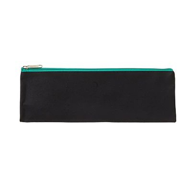 MEECO Large 33cm Nylon Pencil Bag with Zip - Black