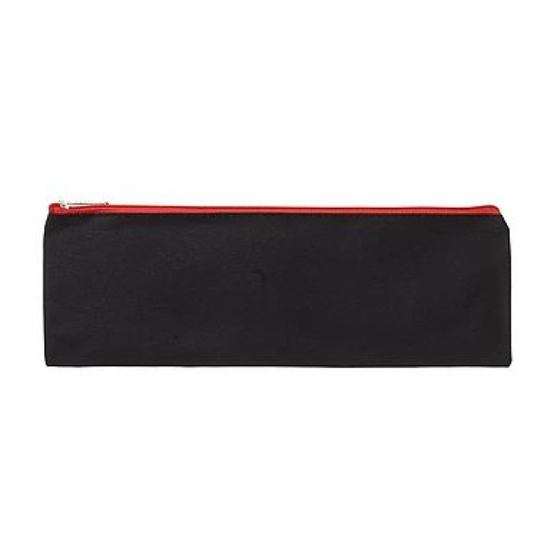 MEECO Large 33cm Nylon Pencil Bag with Zip - Black