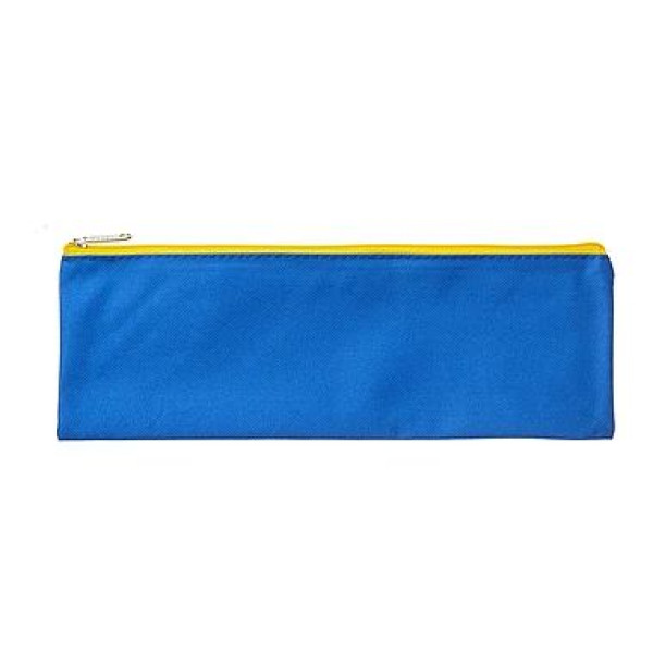 MEECO Large 33cm Nylon Pencil Bag with Zip - Blue MEECO Large 33cm Nylon Pencil Bag with Zip - Blue