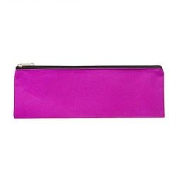 MEECO Large 33cm Nylon Pencil Bag with Zip - Violet