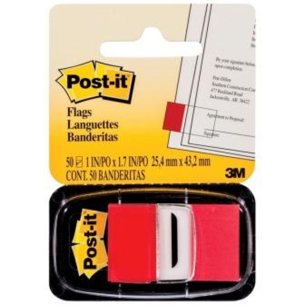 POST-IT 680-1 Flags Standard Red