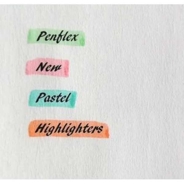 PENFLEX Higlo PASTEL Highlighters - Wallet 4