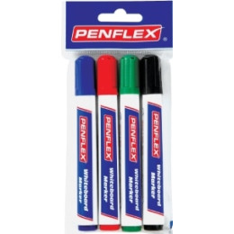 PENFLEX Whiteboard Marker Wb15 Wallet Of 4 Assorted