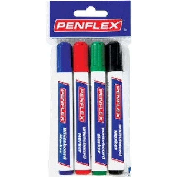 PENFLEX Whiteboard Marker Wb15 Wallet Of 4 Assorted PENFLEX Whiteboard Marker Wb15 Wallet Of 4 Assorted
