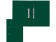 TREELINE Accessible File Board - Gloss Green (Pack 4)