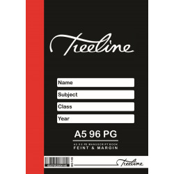 TREELINE A5 Manuscript Book Feint and Margin - 96 Page TREELINE A5 Manuscript Book Feint and Margin - 96 Page