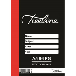 TREELINE A5 Manuscript Book Feint and Margin - 96 Page