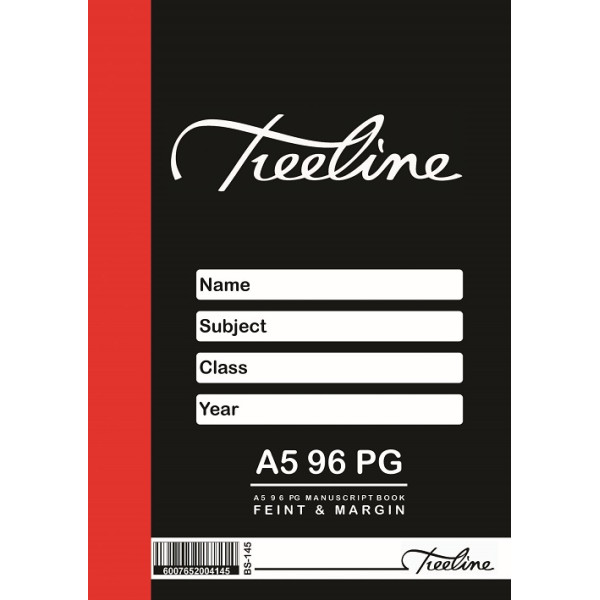 TREELINE A5 Manuscript Book Feint and Margin - 96 Page TREELINE A5 Manuscript Book Feint and Margin - 96 Page