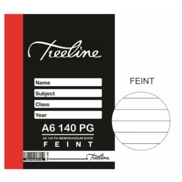 TREELINE Memorandum Book A6 - 140 Page Feint