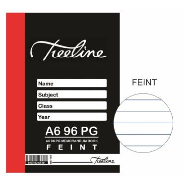 TREELINE Memorandum Book A6 - 96 Page Feint