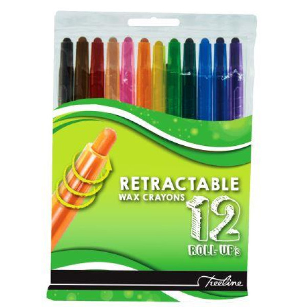 TREELINE Colour Retractable Wax Crayons 12s TREELINE Colour Retractable Wax Crayons 12s