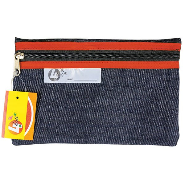 TREFOIL Denim School Pencil Bag 22cm - Red TREFOIL Denim School Pencil Bag 22cm - Red