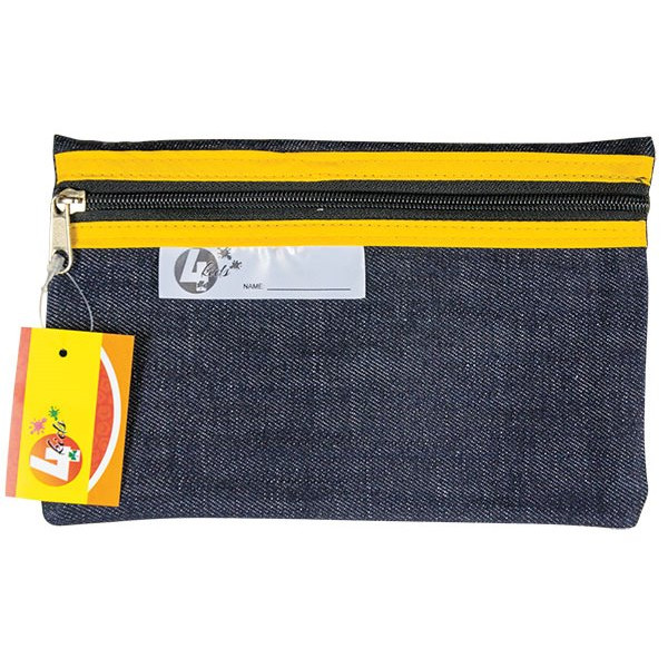 TREFOIL Denim School Pencil Bag 22cm - Yellow